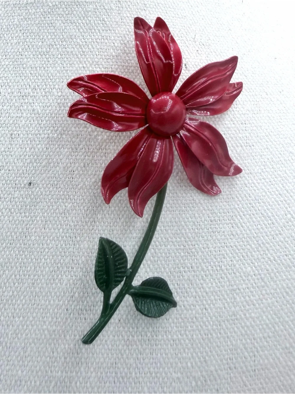 Vintage 60s MOD Red Flower Power 🌺 Brooch Women’s Brooch Jewelry Pin